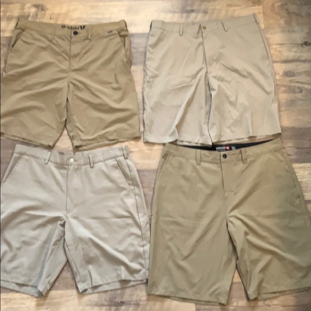 (4) Men’s Khaki Shorts Sz 36